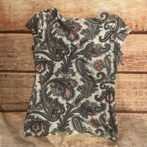 Ann Taylor Paisley Top Size Small - Picture 5 of 7